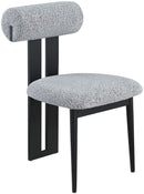 Dario - Boucle Dining Chair With Black Frame (Set of 2)