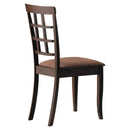 Cardiff - 18" Side Chair (Set of 2) - Dark Brown Microfiber & Espresso