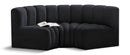 Arc - Velvet 3 Piece Modular U-Shaped Sofa