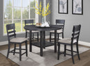Guthrie - Counter Height Round Table With Lazysusan - Charcoal