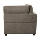 Rylie - Modular Wedge With 3 Pillows - Brown Linen