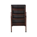 Raina - Rocking Chair - Dark Brown Synthetic Leather & Espresso