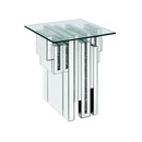Noralie - 20" End Table With Faux Diamonds - Mirrored