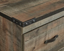 Trinell - TV Stand With Electric Fireplace - Brown