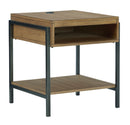 Fridley - Rectangular End Table - Brown / Black
