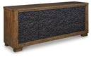 Rosswain - Extra Large TV Stand - Warm Brown