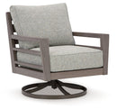 Hillside Barn - Swivel Lounge W/ Cushion - Gray / Brown