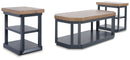 Landocken - Occasional Table Set (Set of 3) - Brown / Blue