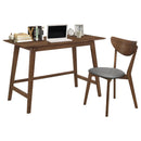 Karri - 2 Piece Home Office Computer Desk And Chair Set - Walnut