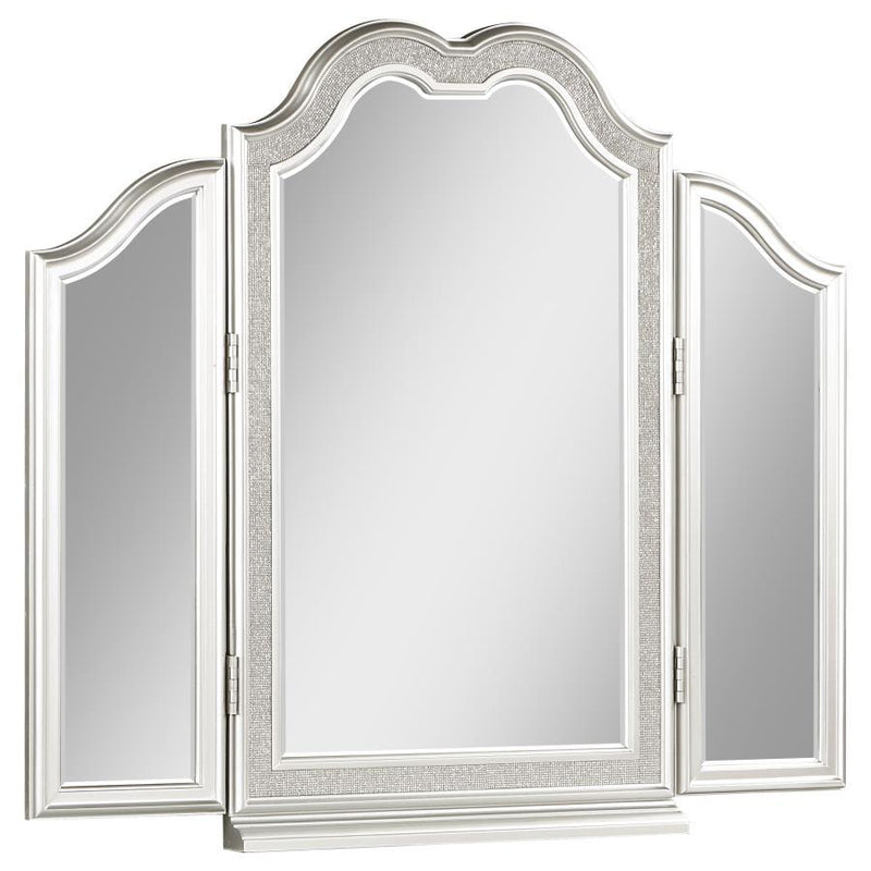 Evangeline - Tri - Fold Vanity Mirror - Silver Oak