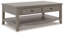 Charina - Rectangular Cocktail Table - Antique Gray